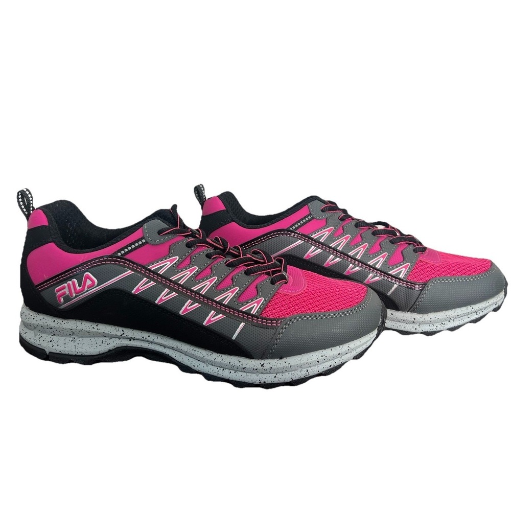 Fila Womens Pink Grey Black Trail Running Hiking Shoes 5JM01568-653 Size 8 US